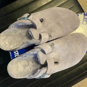 Birkenstock Boston Sherling Purple Fog